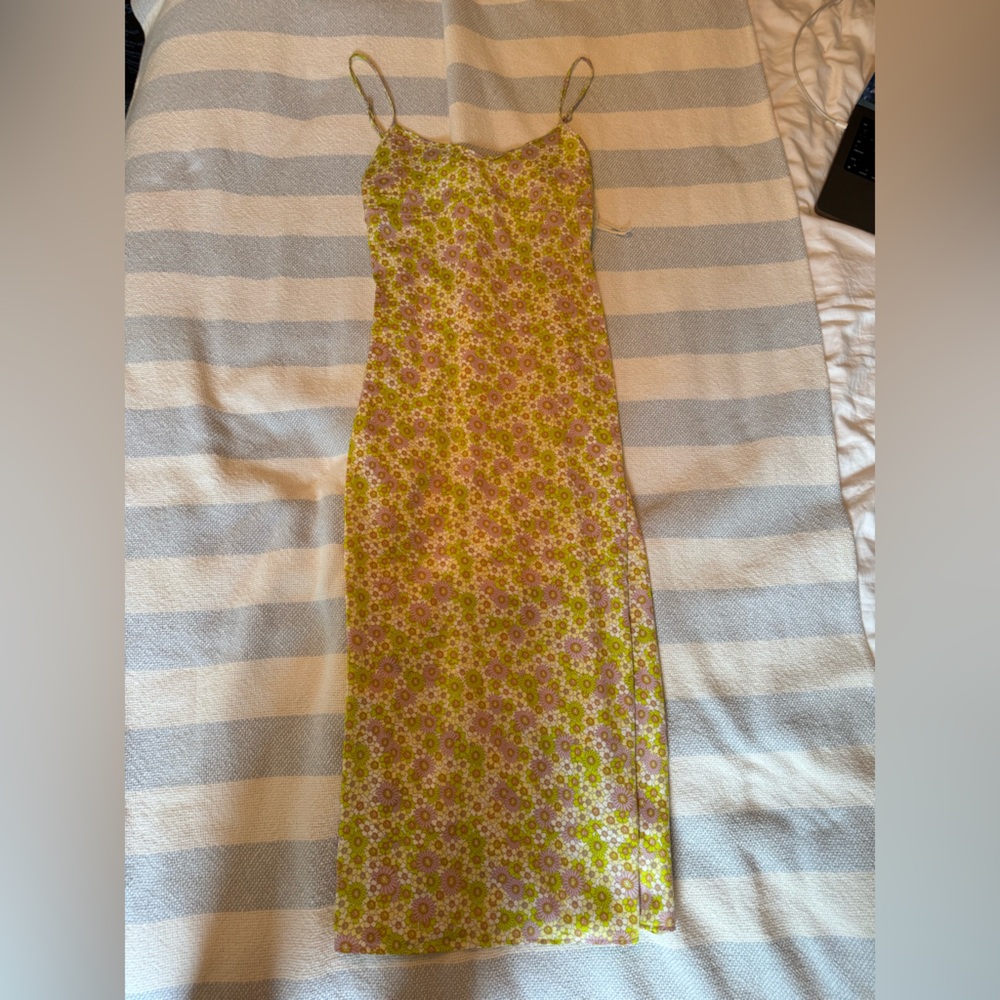 Zara Midi/maxi floral silk dress